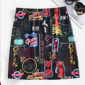 Neon Mini Skirt